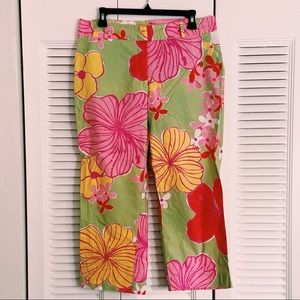 Cropped stretch Lilly Pulitzer pants.